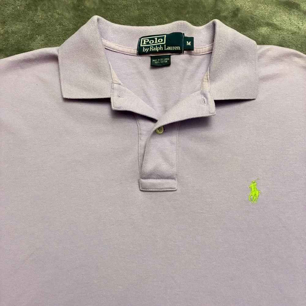 Polo Ralph Lauren Men's Classic‎ Fit Lavender Polo Shirt Size M Preppy Golf